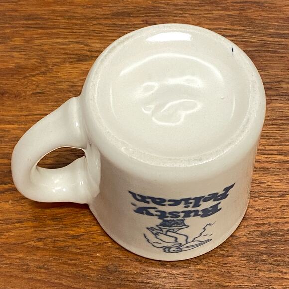 Vintage Rusty Pelican Logo 8oz Diner Mug Heavy Restaurant Ware Dove Stamp USA - Picture 4 of 9
